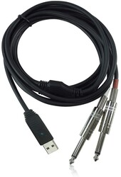 Behringer LINE 2 USB 2x 6.3mm TS den Stereo USB Çeviri Kablo - 1