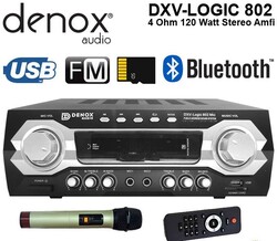 Denox DXV-LOGIC 802 MIC 2 Mik 2 Aux 120W 4 Ohm Stereo Amfi - 2
