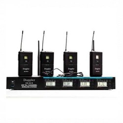 Doppler DM-400B Çift Anten Dört Yaka Telsiz Mikrofon - Doppler