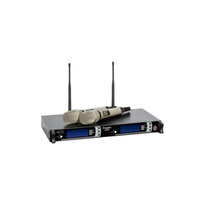 Doppler DM-802H GOLD Çift Telsiz Kablosuz El Mikrofonu - Doppler