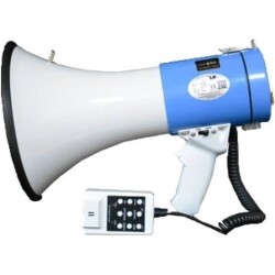 JS-12S Pil Şarjlı 50 Watt Peak Sirenli Mike Mikrofonlu Megafon - Klangmeister