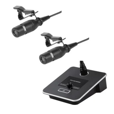 Klangmeister KL-D02C Volüm Ayarlı ikili Yaka Mikrofonu - Klangmeister