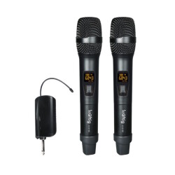 Klangmeister U3101EE Çift Kanal Çift El UHF KABLOSUZ MİKROFON - Klangmeister