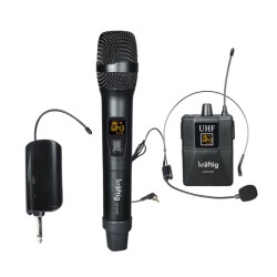 Klangmeister U3101EY 2 Kanal El+Yaka UHF KABLOSUZ MİKROFON - Klangmeister