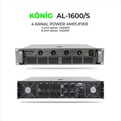 König AL 1600 4 Kanal Power Amfi 4x300 Watt - König