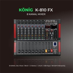 König K 810 FX 8 Kanal Analog Mikser - König