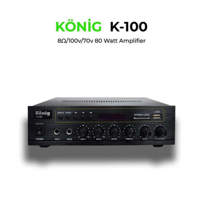 König K100 80 Watt Trafolu Amfi - König