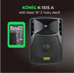 König K1515 A 15 inç 800W Aktif Monitör Tipi Hoparlör - König