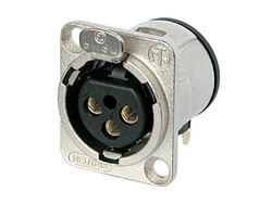 Neutrik NC3FD-H 3 Pinli Şase Tipi Dişi XLR Konnektör - Neutrik