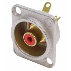 Neutrik NF2D-2 Phono socket in nickel D-shape housing - Neutrik