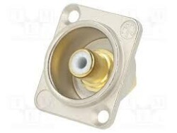 Neutrik NF2D-9 Phono socket in nickel D-shape housing - 1