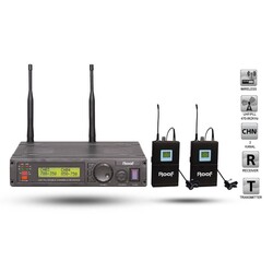Roof R 1200 Y-Y UHF Dijital Kablosuz 2 Yaka Mikrofon - Roof
