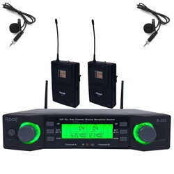 Roof R 203 Y-Y Çift Yaka Telsiz Mikrofon Seti - Roof