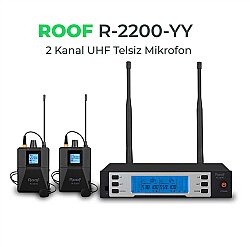 ROOF R-2200 UHF TELSİZ 2 YAKA MİKROFON - Roof