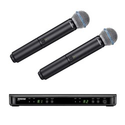 Shure BLX288E/B58 2 li Kablosuz Telsiz El Mikrofonu - Shure