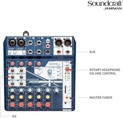 Soundcraft NOTEPAD-8FX 8 Girişli Analog Stüdyo Kayıt Mikseri - 2