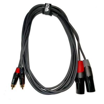 XLR Erkek 3 pin - RCA Erkek Stereo Kablo 1m (EC-A3-CLMXLM-1) - Enova
